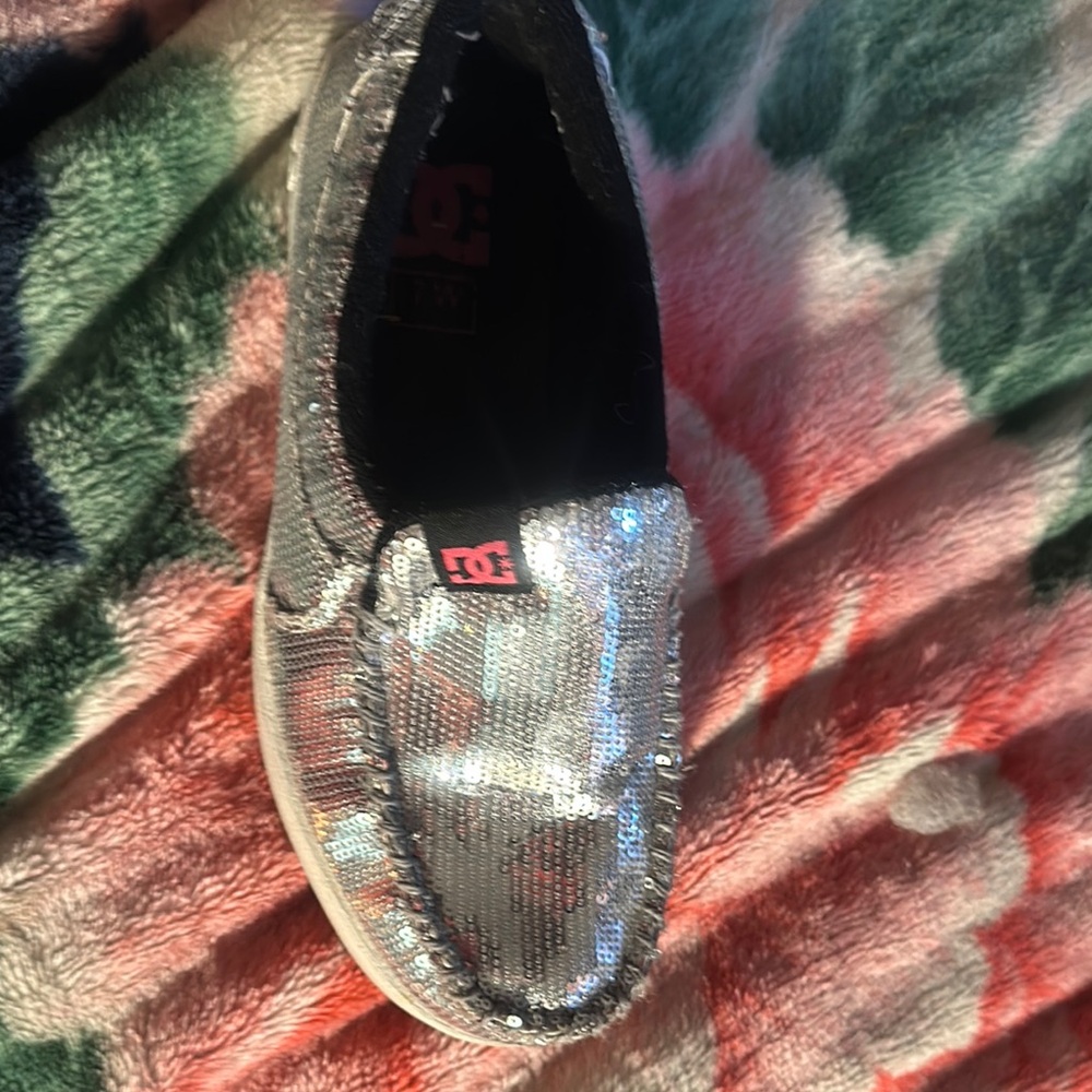 DC Silver Sequin Slip-On Shoe
